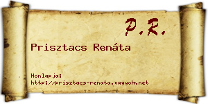 Prisztacs Renáta névjegykártya